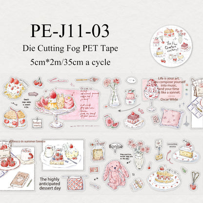 Four Seasons Day Series Die Cutting Fog PET Tape