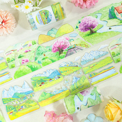 Mountains Stretch PET Tape for journaling, scrapbooking and collage