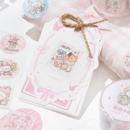 Heal Soft Cat Series Die Cutting Flash PET Tape featuring cat designs for journaling, scrapbooking and collage