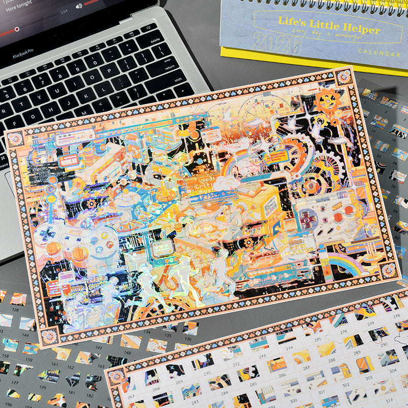 Floating Point Random Series 3D Sticker for journaling, scrapbooking and collage