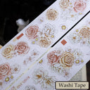 Ruban adhésif PET argenté 5,5 cm * 100 cm, motif floral doux pour découpage, Washi/PET/coquille