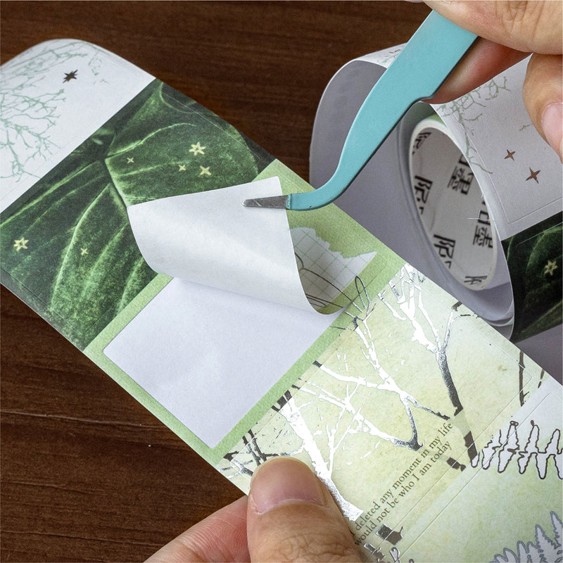 Inspiration Notes Series Die Cutting Silver Stamping Writing Paper Tape