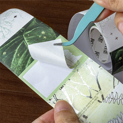 Inspiration Notes Series Die Cutting Silver Stamping Writing Paper Tape