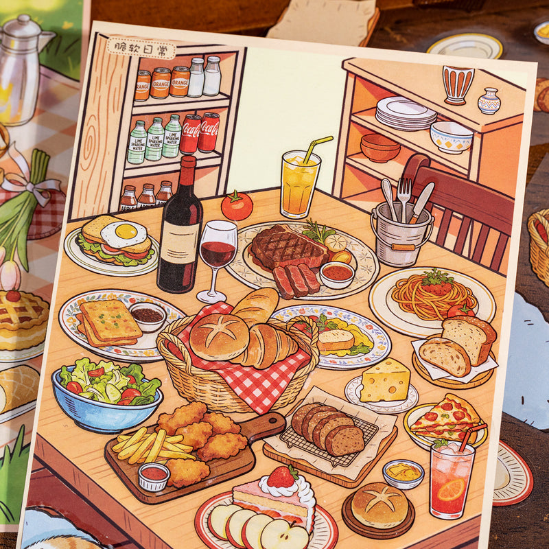 Flavor Moments Series 3D Sticker Book featuring book designs for journaling, scrapbooking and collage