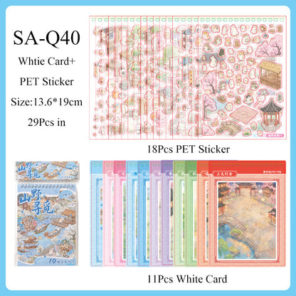 Mountain Field Exploration Series 3D Sticker Book featuring book designs for journaling, scrapbooking and collage
