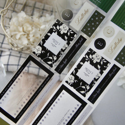 6.5cm*100cm Flower Language Die Cutting Washi/PET Tape