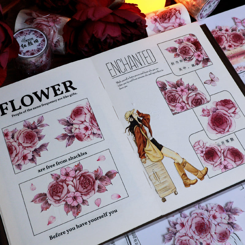 The beauty of flowers Die-Cutting Washi Tape - Sample 100cm