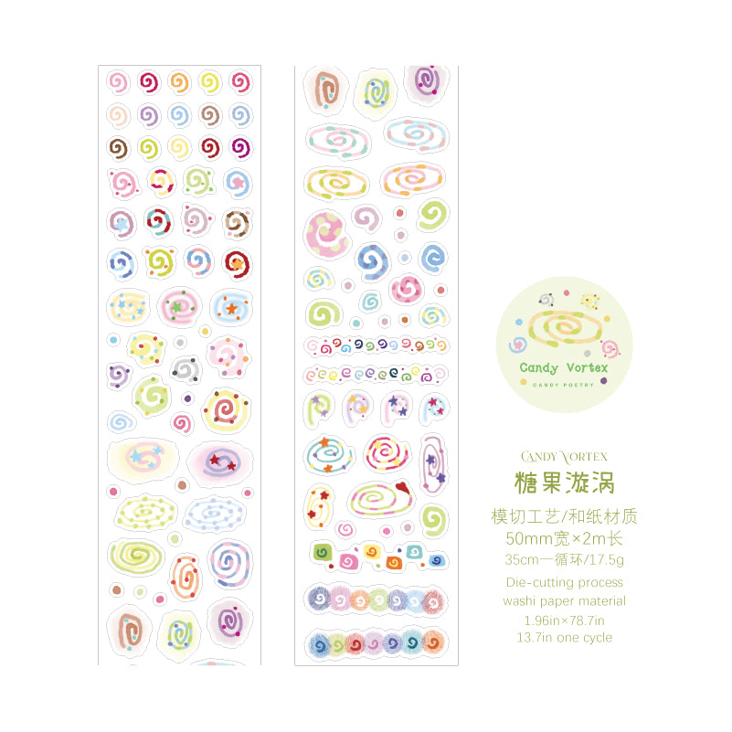 Colorful Mood Series Die Cutting Washi Tape