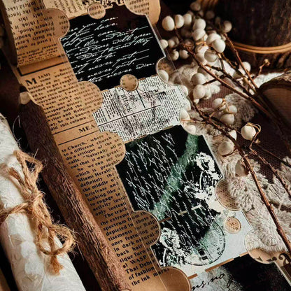 Whole Roll 5cm*5m Words Of The Letter Die Cutting PET Tape featuring letter designs for journaling, scrapbooking and collage