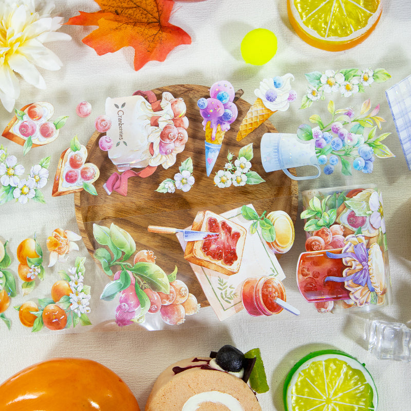 Four season berries Shell Light PET Tape featuring sea, and light designs for journaling, scrapbooking and collage