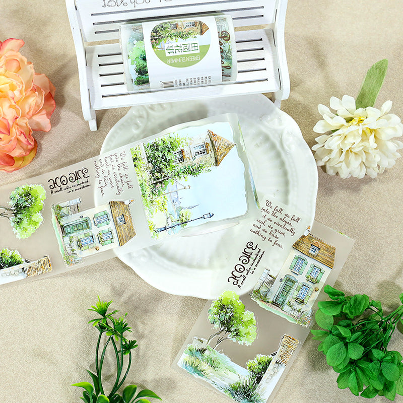 Country Flower Events Die Cutting Fog PET Tape featuring flower designs for journaling, scrapbooking and collage
