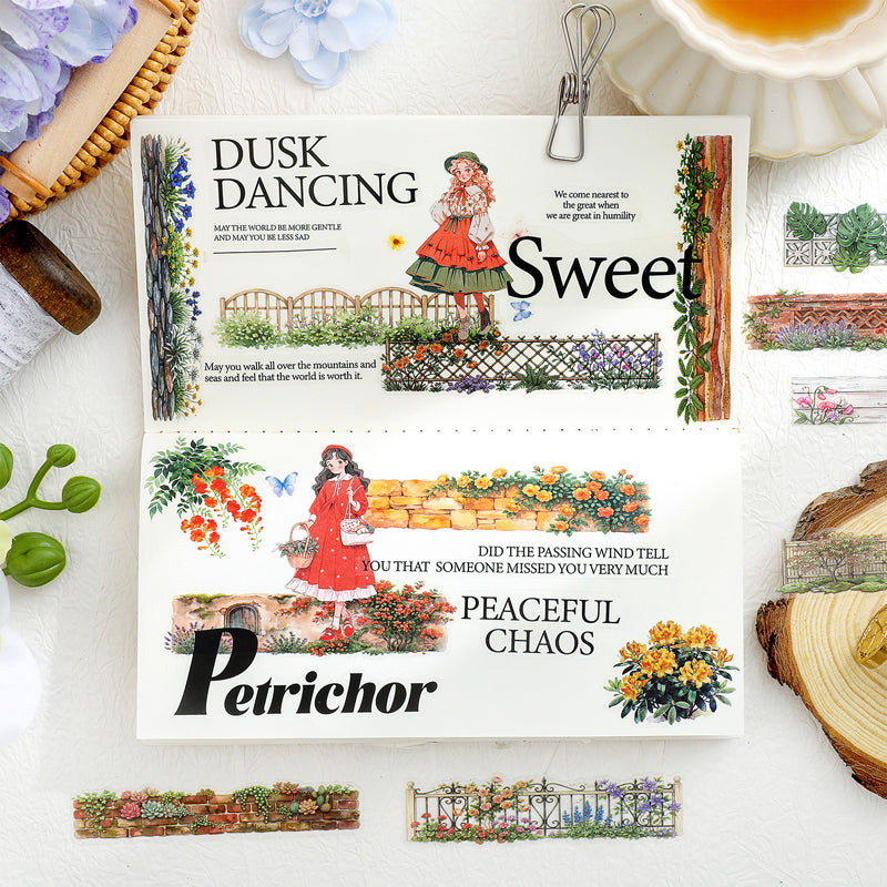 Flower Wall Sermon Series Sticker featuring flower designs for journaling, scrapbooking and collage