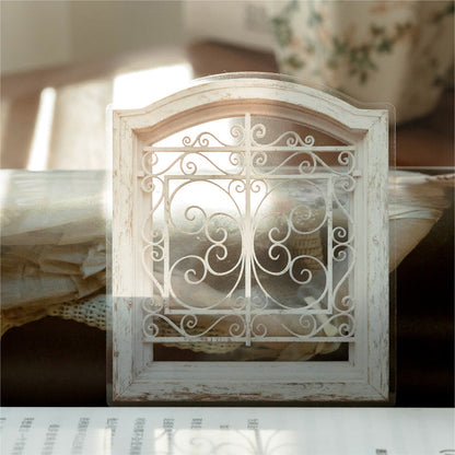 Ironwork Stained Window Series Sticker featuring wind designs for journaling, scrapbooking and collage