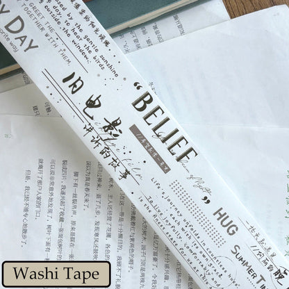 5cm*200cm Enjoy the relax moment Die Cutting Washi/PET Tape