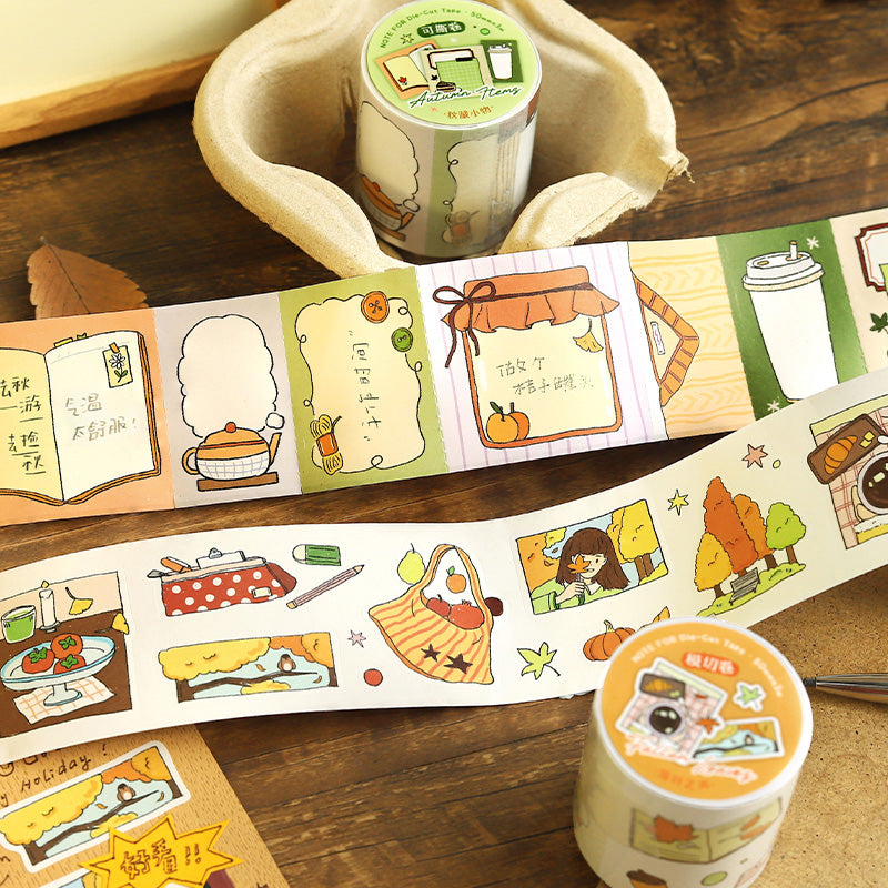 Seasonal Tales Series Die Cutting Writing Paper Tape