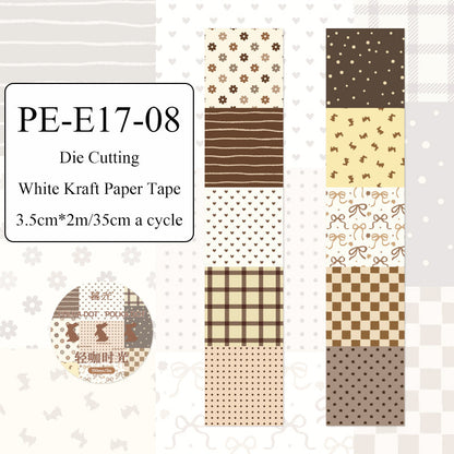 Dot Pattern Battle Series Die Cutting White Kraft Paper Tape