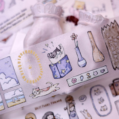 Whole Roll 5.5cm*6m Friend Diary Die Cutting Washi/PET/Fog PET Tape for journaling, scrapbooking and collage