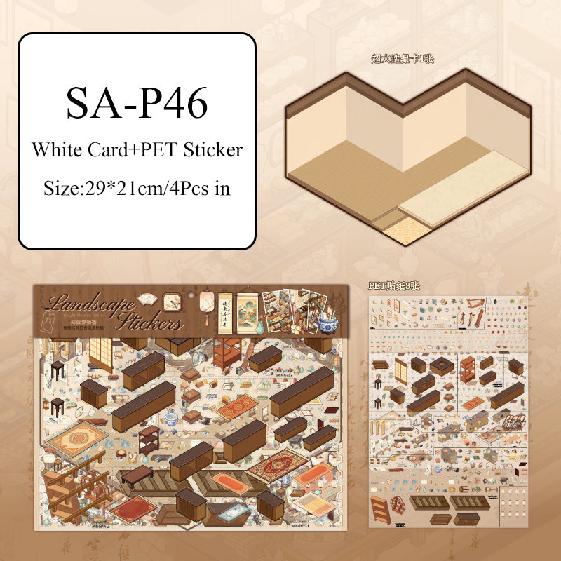 Museum Hall Knowledge Series 3D Sticker for journaling, scrapbooking and collage