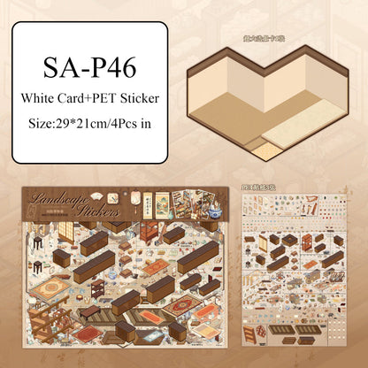 Museum Hall Knowledge Series 3D Sticker for journaling, scrapbooking and collage