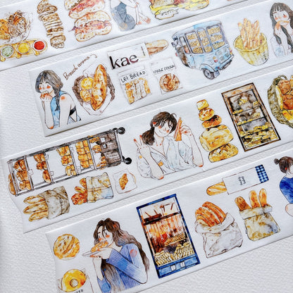 Whole Roll 6cm*5m Bread Girl Die Cutting Washi/PET/Fog PET Tape