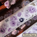 6cm*100cm Purple Melody Echoes Die Cutting Washi/PET/Shell Light PET Tape