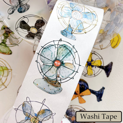 Whole Roll 5cm*5m Electric Fan Die Cutting Washi/PET/Fog PET Tape