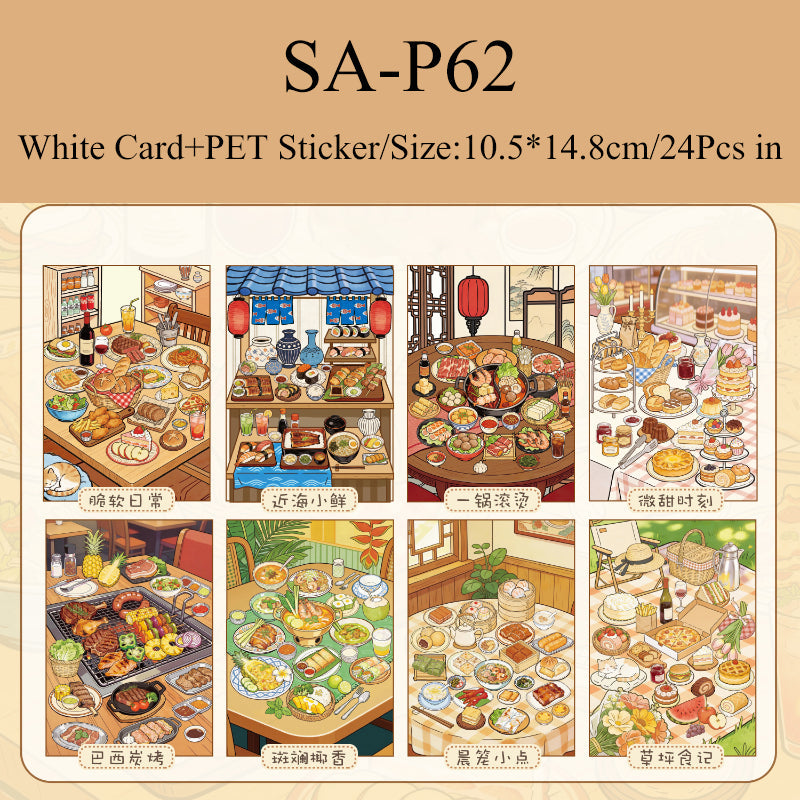 Flavor Moments Series 3D Sticker Book featuring book designs for journaling, scrapbooking and collage
