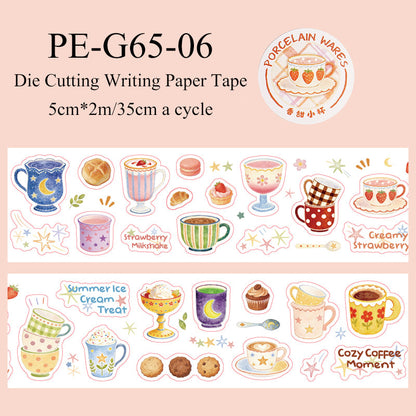 Porcelain Object Series Die Cutting Writing Paper Tape