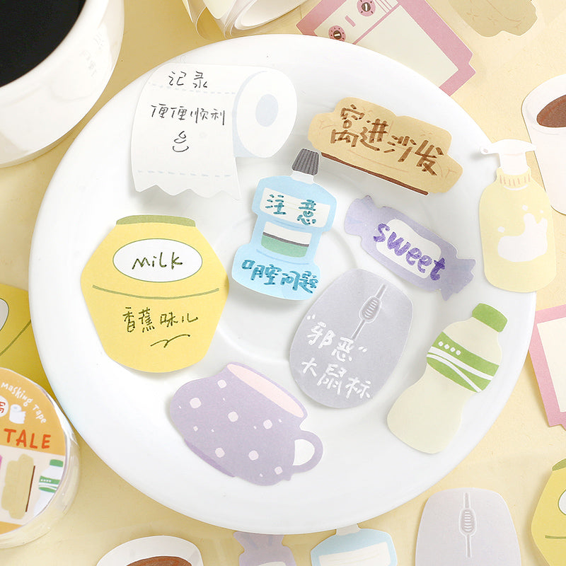 Doudoudi Life Diary Series Die Cutting Writing Paper Tape for journaling, scrapbooking and collage