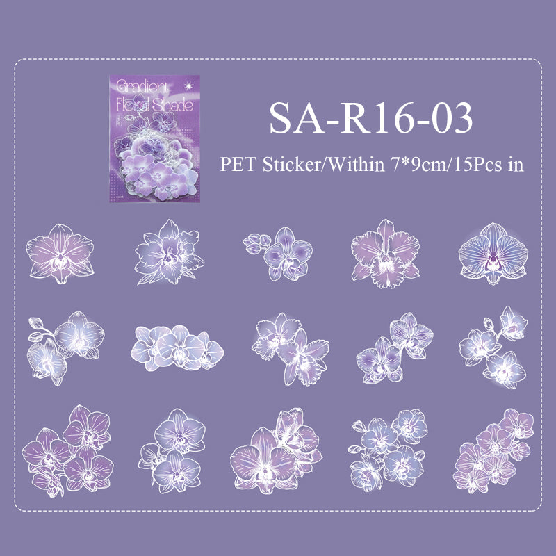 Colorful Flower Shadow Series Sticker