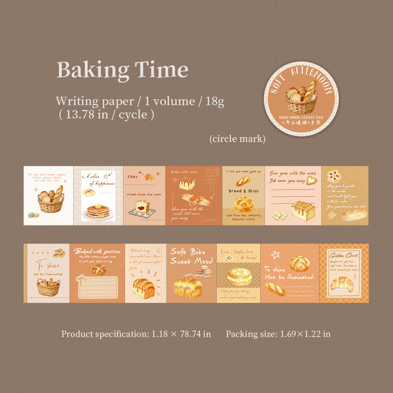 Soft Afternoon Series Die Cutting Writing Paper Tape