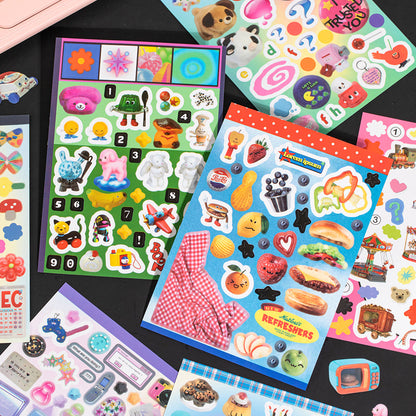 Color Preview Series Sticker Book featuring book, and color designs for journaling, scrapbooking and collage