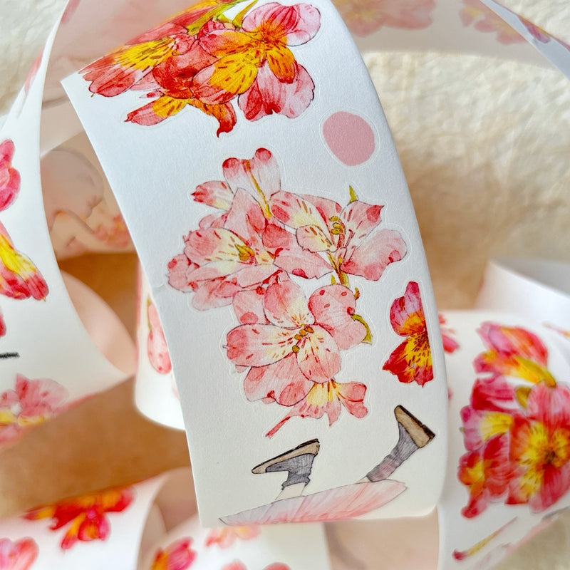 Whole Roll 5cm*5m Complexion Die Cutting Washi/PET/Fog PET Tape for journaling, scrapbooking and collage