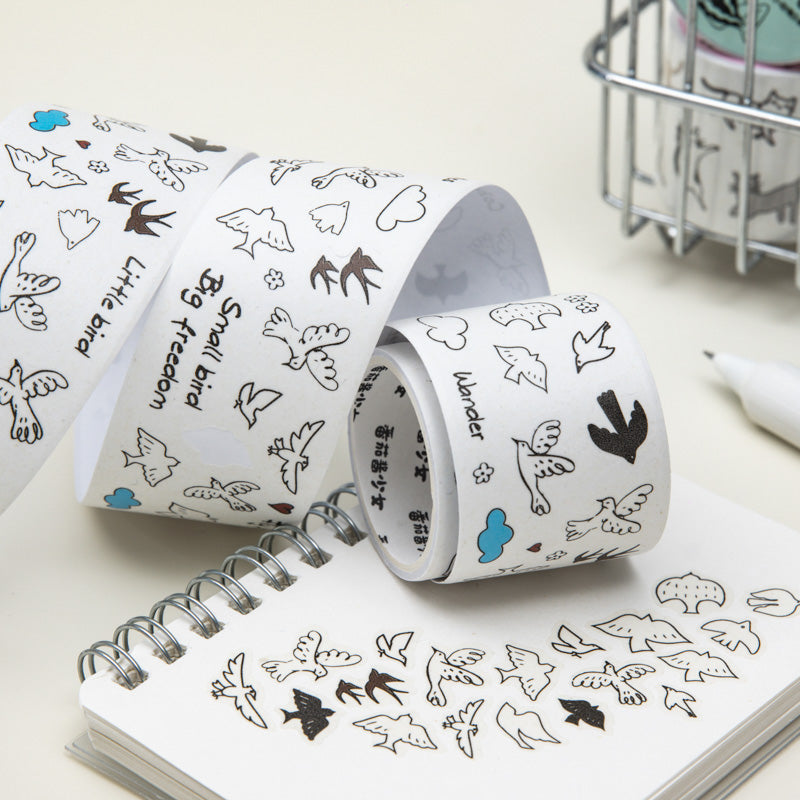 Sketchy Tiny Pets Series Die Cutting Washi Tape for journaling, scrapbooking and collage