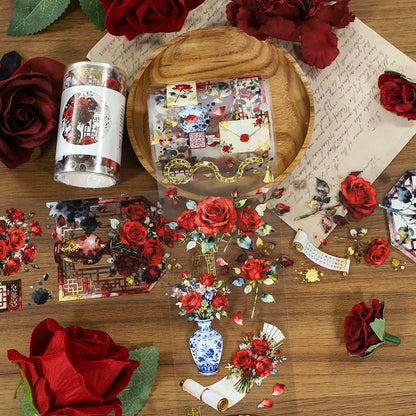 Rose Farewell PET Tape featuring rose designs for journaling, scrapbooking and collage