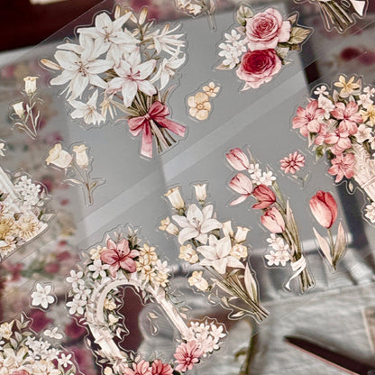 6cm*120cm Flower Pavilion Die Cutting Washi/PET Tape