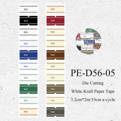 Label Element Series Die Cutting White Kraft Paper Tape