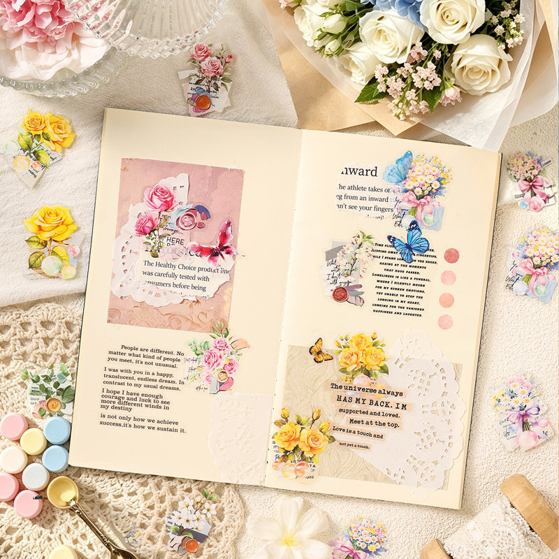 Soft Petal Fragrant Series Sticker for journaling, scrapbooking and collage
