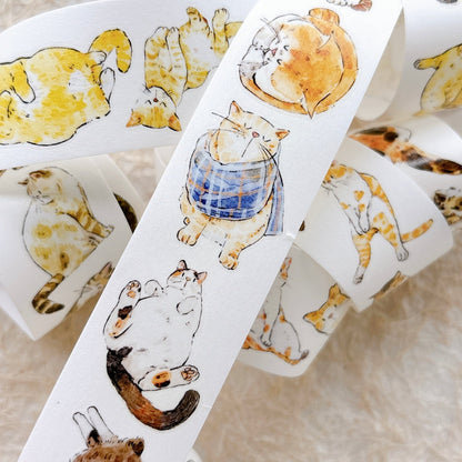 3cm*200cm Cute Cat Die Cutting Washi/PET/Fog PET Tape