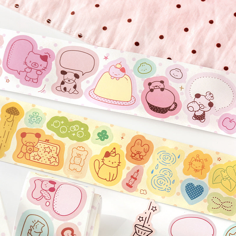 Graffiti Dot Series Die Cutting Writing Paper Tape