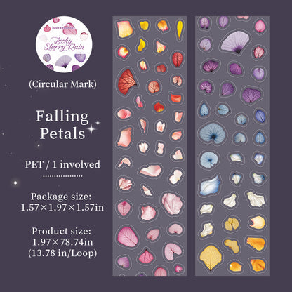 Lucky Starry Rain Series Die Cutting PET Tape