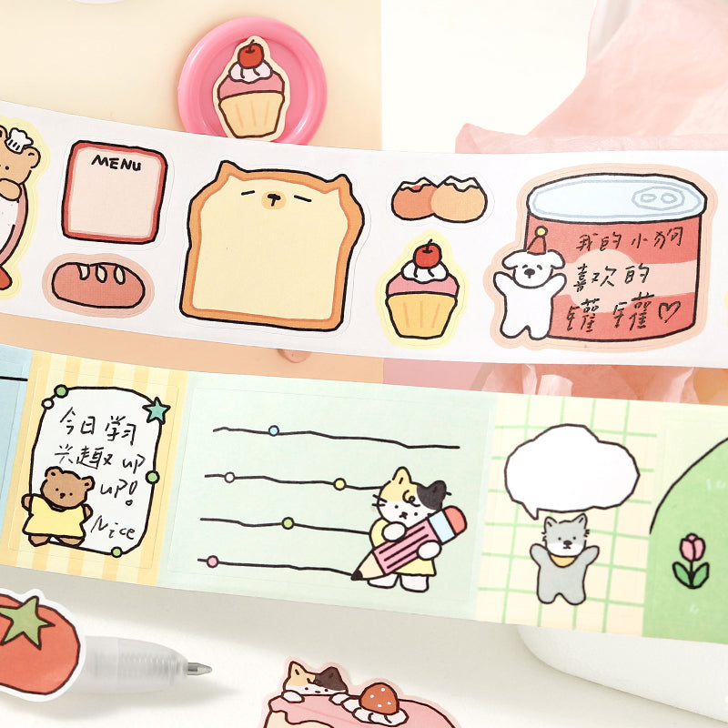 Corner Thoughts Series Die Cutting Writing Paper Tape