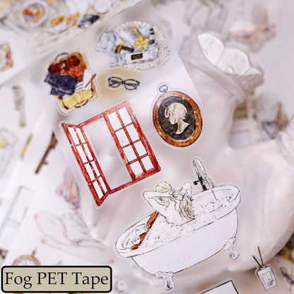 5.5cm*100cm Pace of life Die Cutting Washi/Fog PET Tape