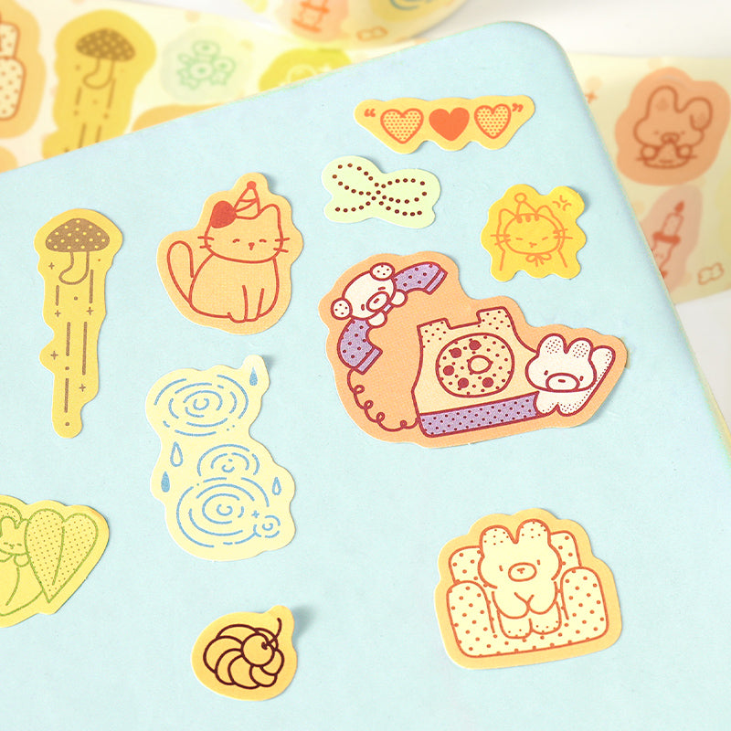 Graffiti Dot Series Die Cutting Writing Paper Tape