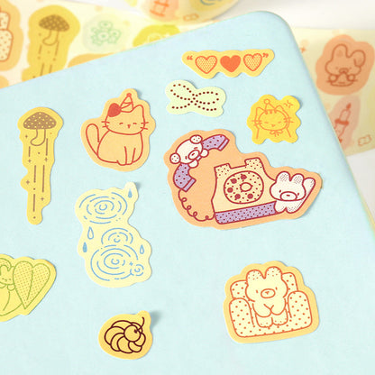 Graffiti Dot Series Die Cutting Writing Paper Tape