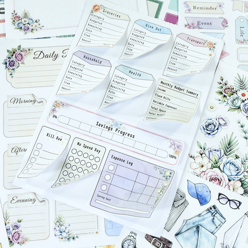 Beauty Diary Sticker Book featuring book designs for journaling, scrapbooking and collage