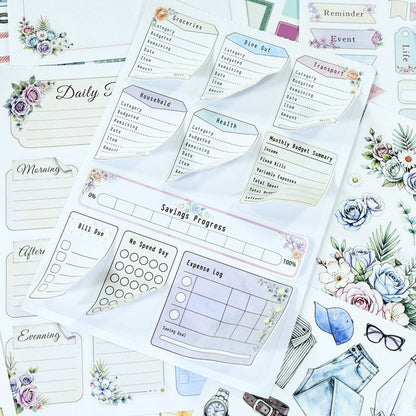 Beauty Diary Sticker Book featuring book designs for journaling, scrapbooking and collage