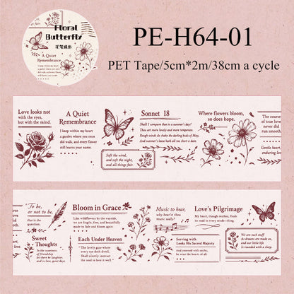 Ink Stains Letter Series PET Tape