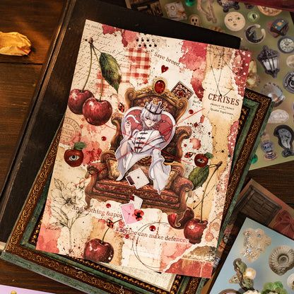 Retro Sanctuary Series Sticker Book featuring retro, and book designs for journaling, scrapbooking and collage
