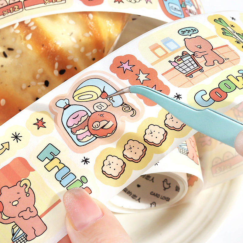 Dun Dun Street Daily Series Die Cutting Washi Tape featuring street, and tree designs for journaling, scrapbooking and collage